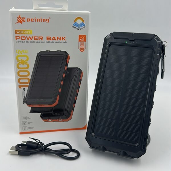 Carregador portátil/Power bank solar WUP-822 1000mAh