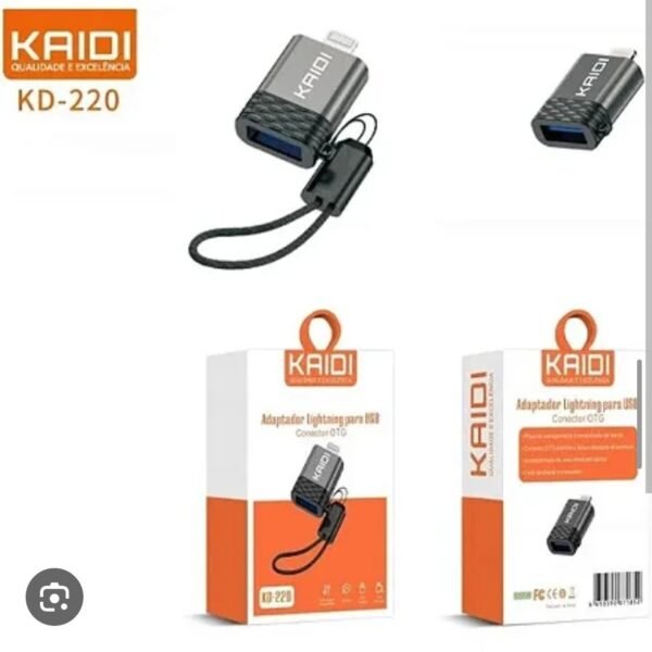 adaptador Kaidi OTG para iPhone/Ios KD-220