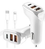 carregador veicular com cabo KD-304CL 38W - Imagem 2