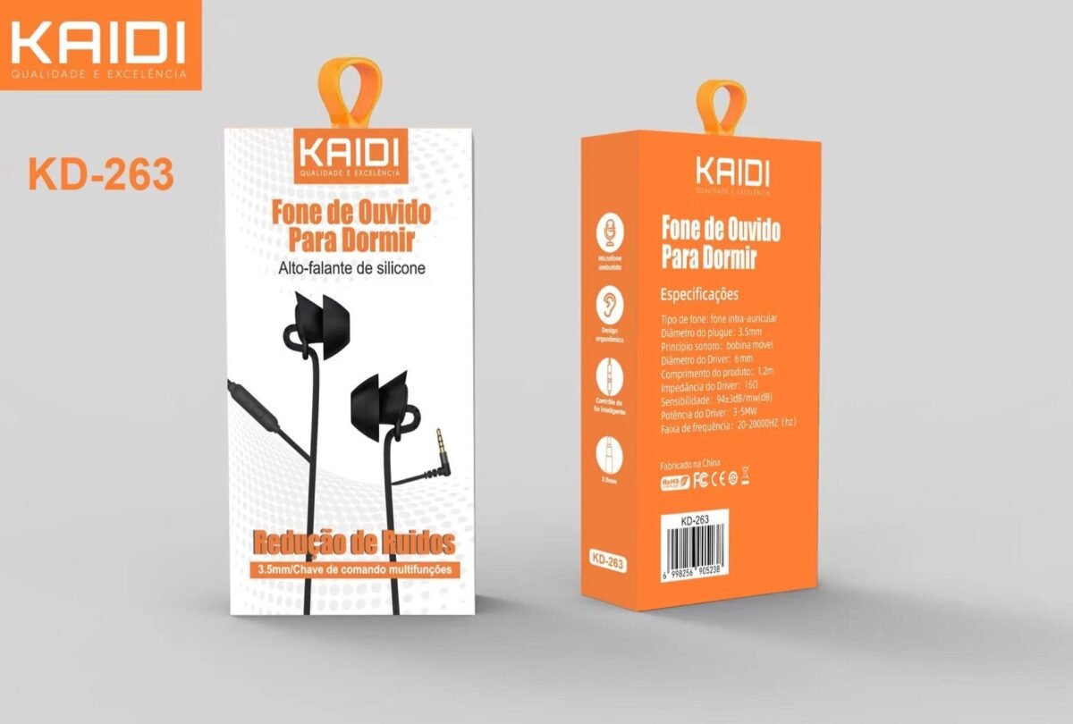 fone Kaidi P2 KD-263 - Imagem 2