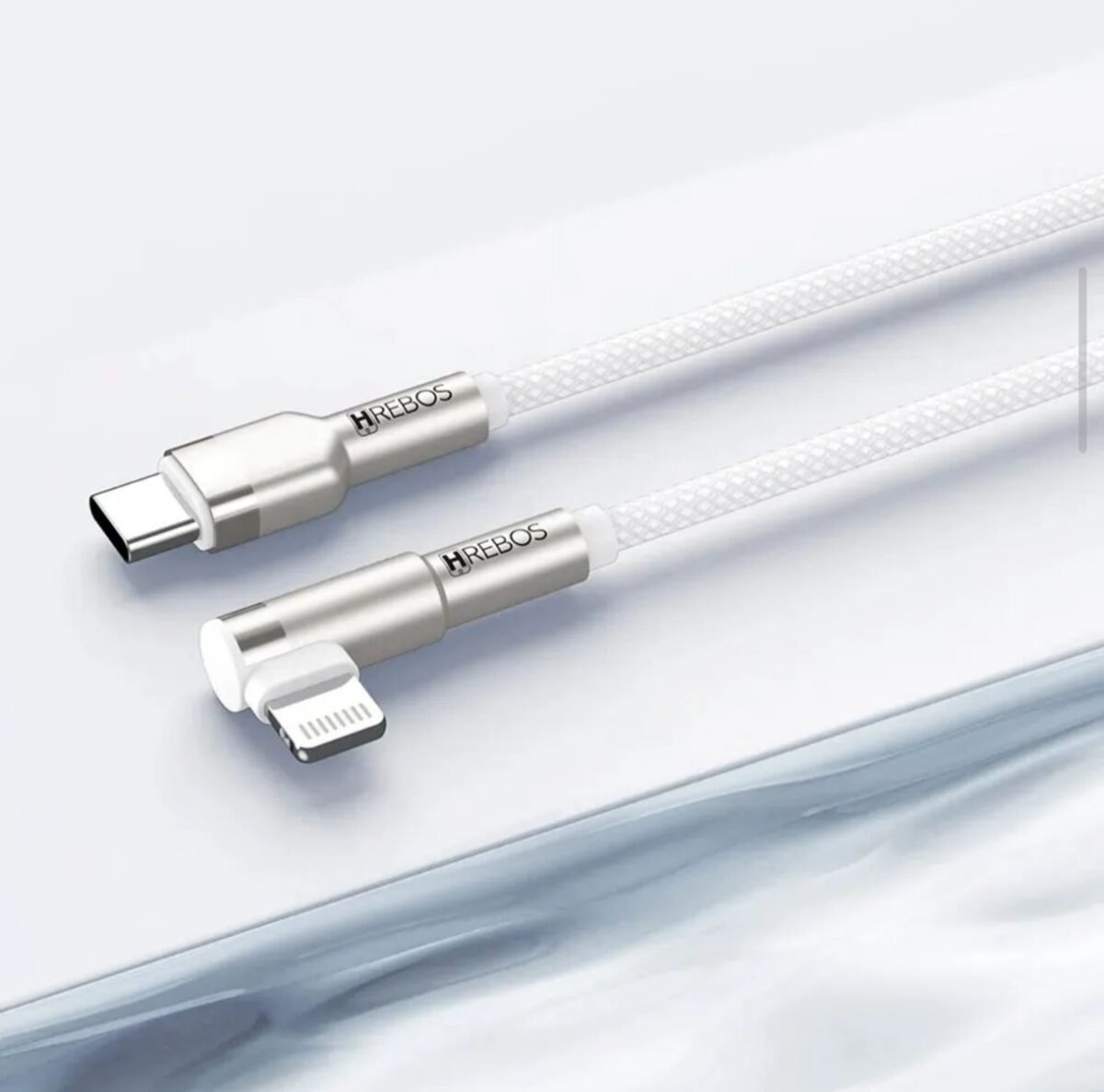 Cabo H'REBOS Metal CB-378i 
tipoC para iPhone - Imagem 2