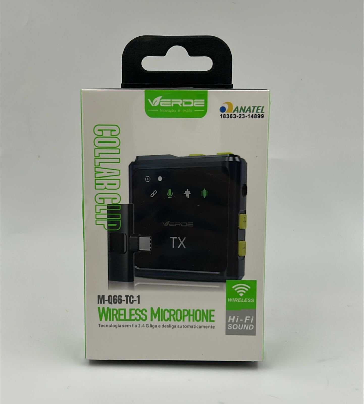 microfone de Lapela VERDE M-Q66-TC-1