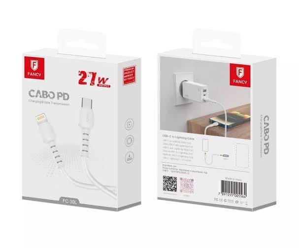 Cabo Turbo PD USB-C Para Lightning 27W - FC-30L