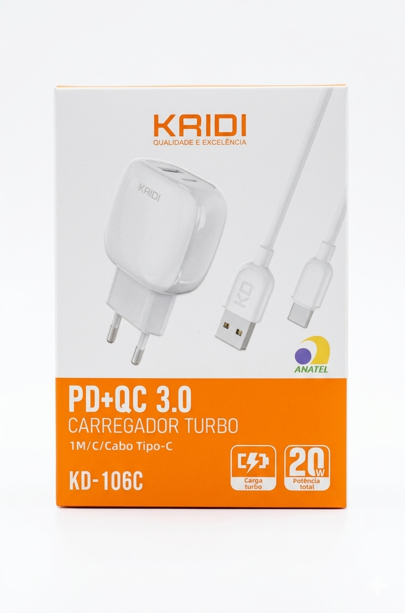 Carregador Kaidi 3.0 20W KD-106C