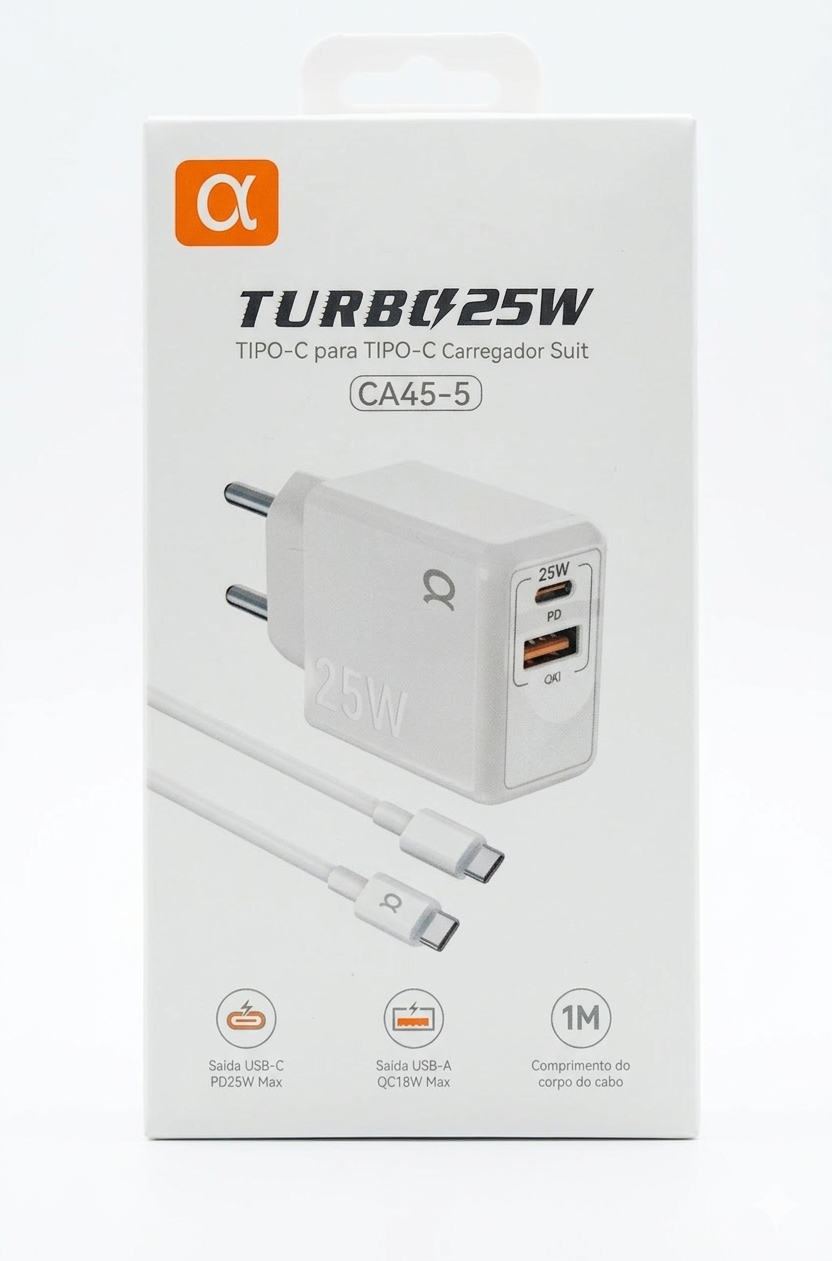 Carregador A'Gold CA45-5 tipoC para tipoC