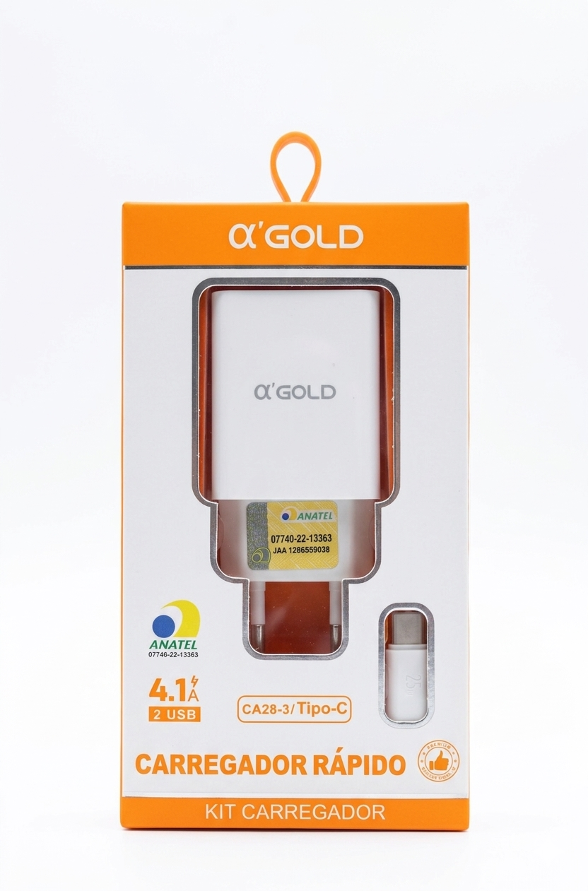 Carregador A'Gold CA28-3 TipoC