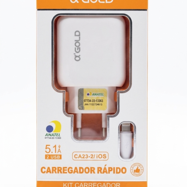 Carregador A'Gold 5.1 CA23-2 iPhone