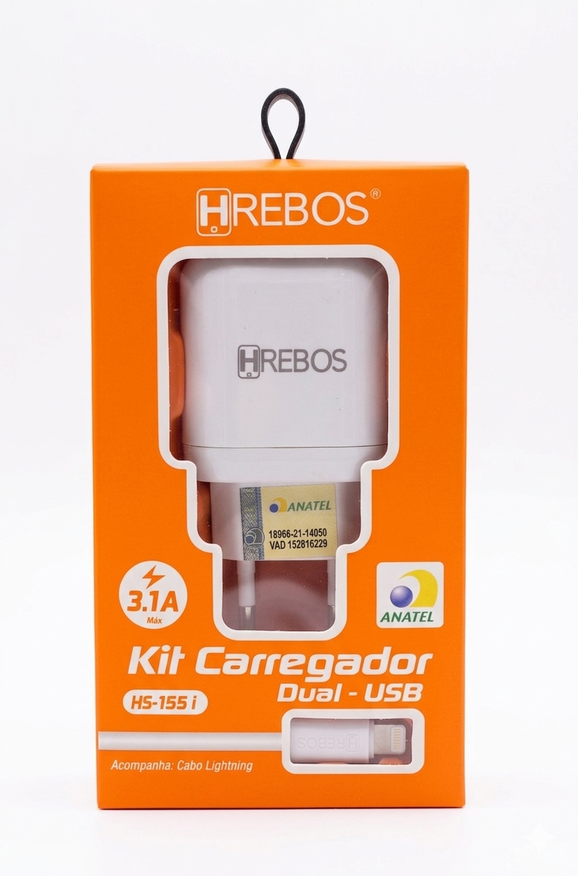 Carregador H'REBOS 3.1A HS-155i