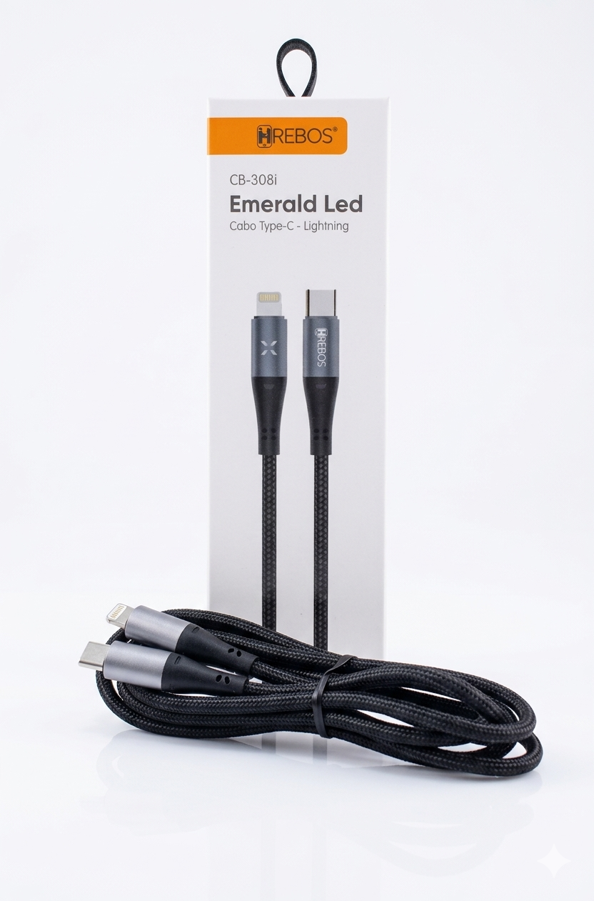 Cabo H'REBOS CB-308i tipoC para LIGHTINIG