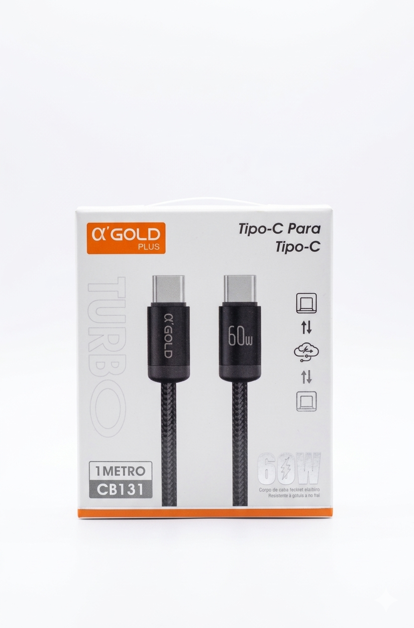 Cabo A'Gold 60W CB131 1M tipoC para tipoC