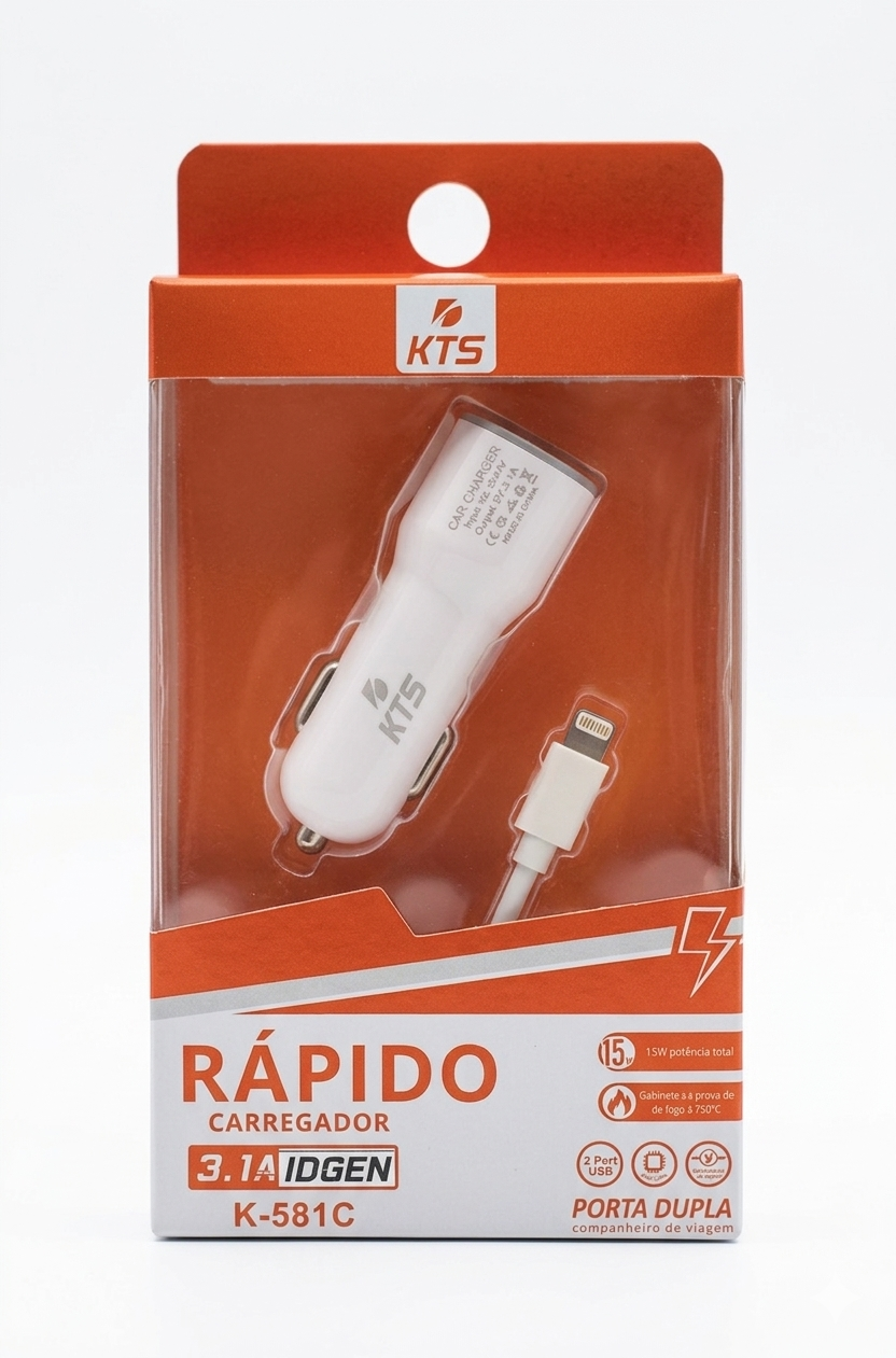 Carregador veicular KTS K-581