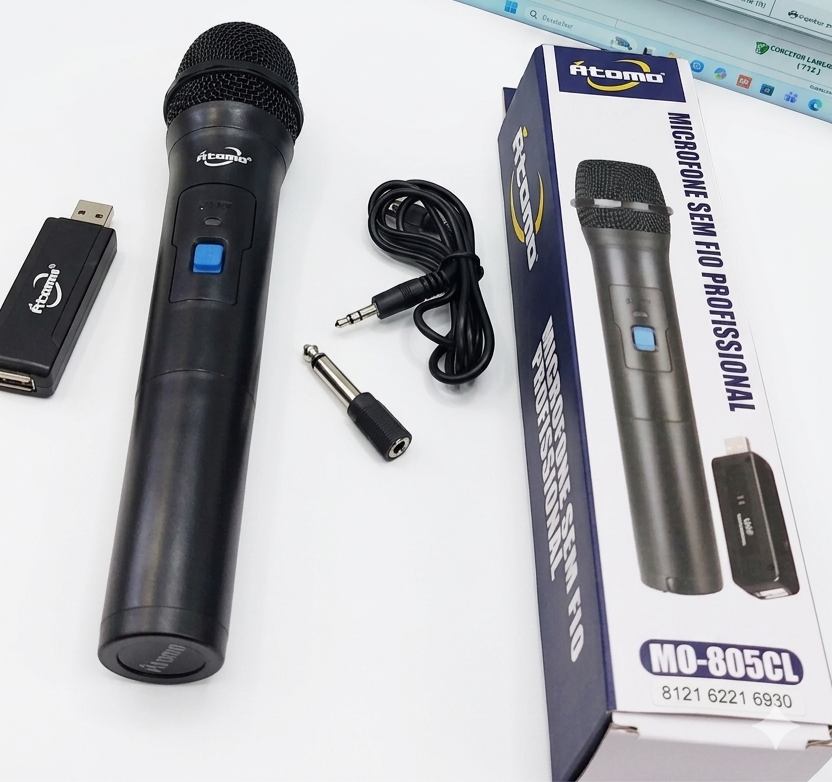 Microfone sem fio Átomo MO-805CL