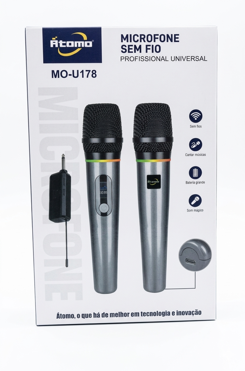 Microfone sem fio Átomo MO-U178