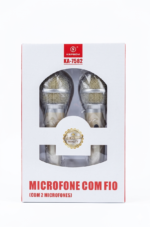 Kit dois microfones com fio KAPBOM KA-7582