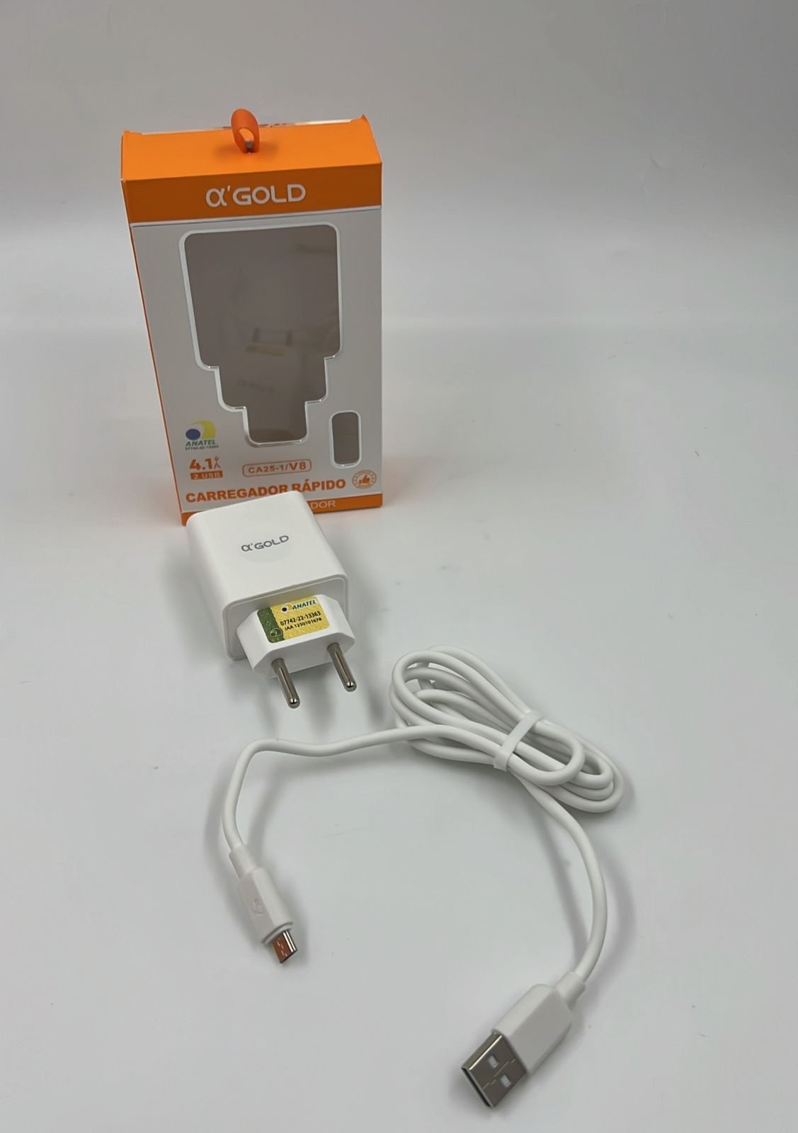 Carregador A'Gold CA25-1 V8/Micro