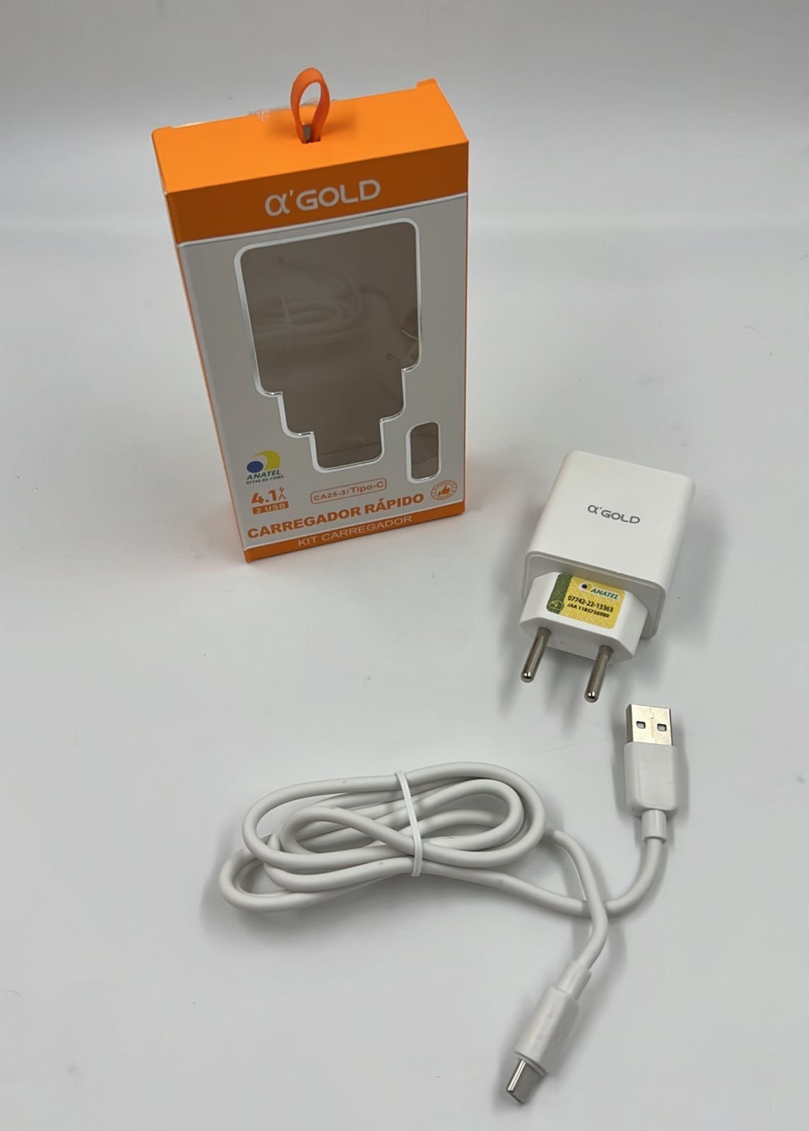 Carregador A'Gold CA25-3 TipoC