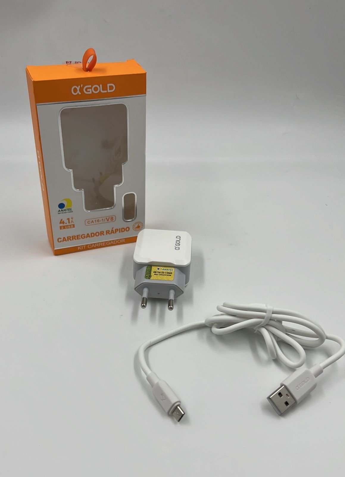 Carregador A'Gold CA16-1 V8/Micro