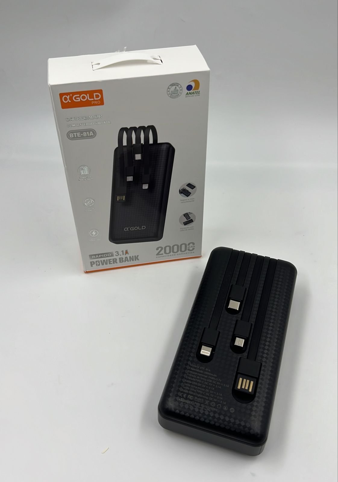 Power bank/Carregador portátil A'Gold BTE-81A