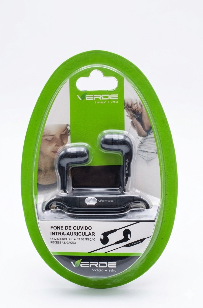 Fone de ouvido INTRA-AURICULAR VERDE 584