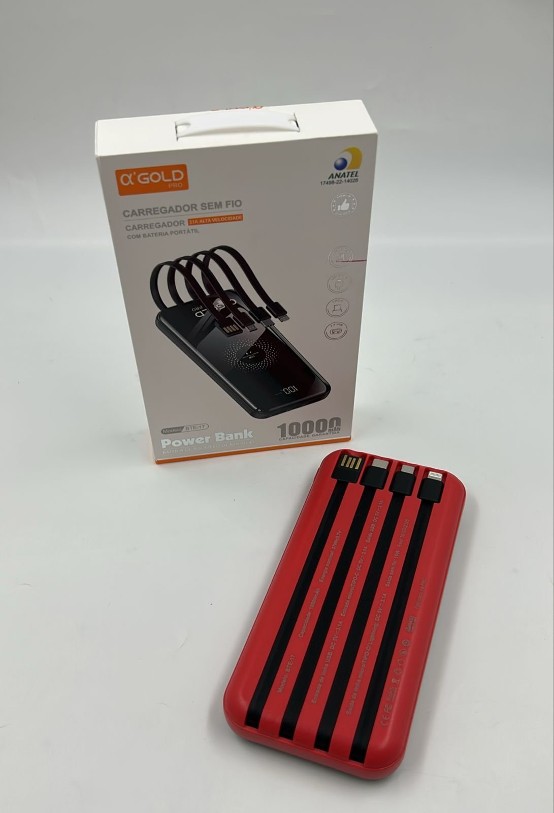 Carregador portátil A'Gold BTE-17