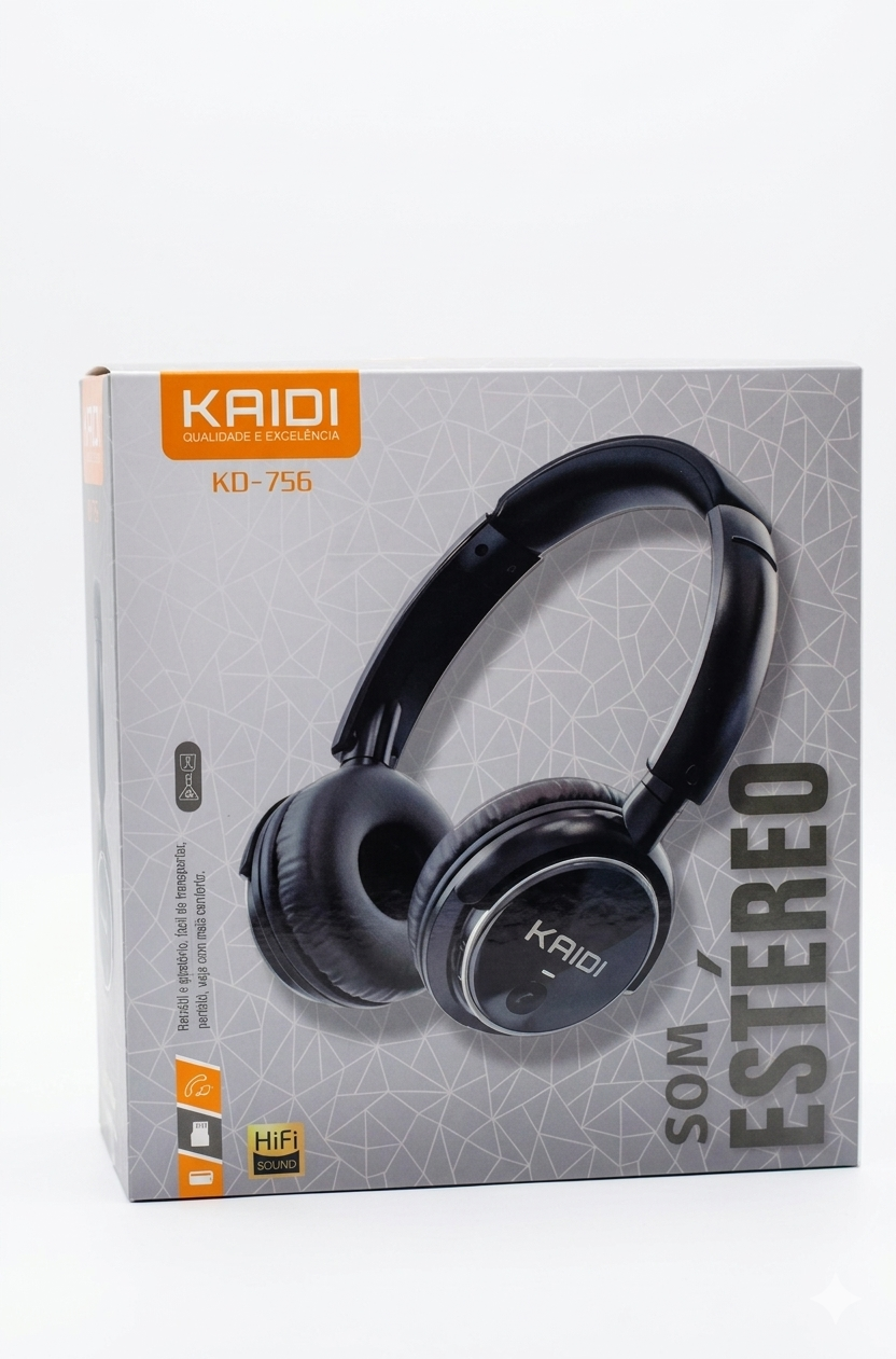 Fone de ouvido bluetooth Kaidi KD-756