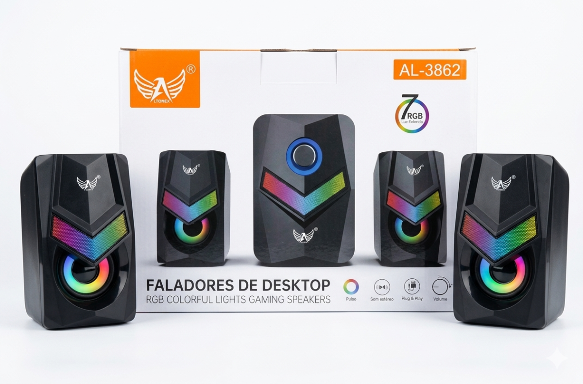 Caixa de som para PC/Notebook AL-3862 - Imagem 2