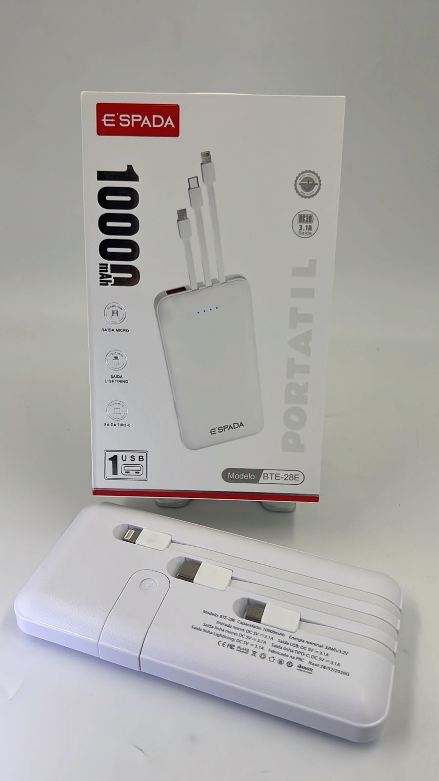 Carregador portátil ESPADA BTE-28A