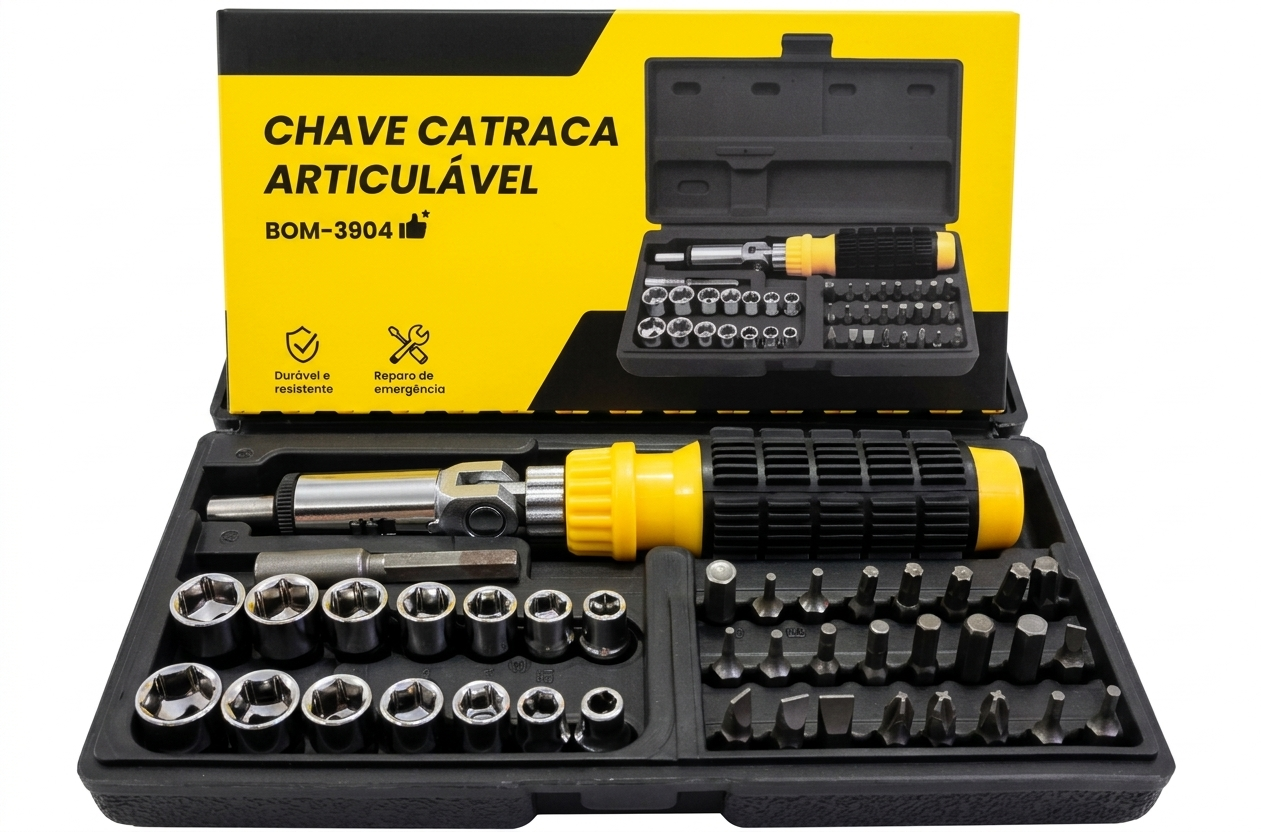 Chave de Catraca Articulável BOM-3904