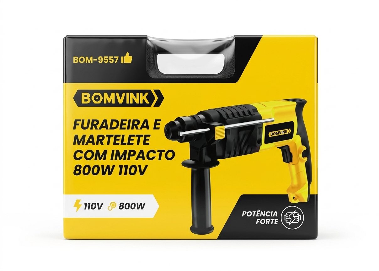Furadeira e Martelete 110V BOM-9557