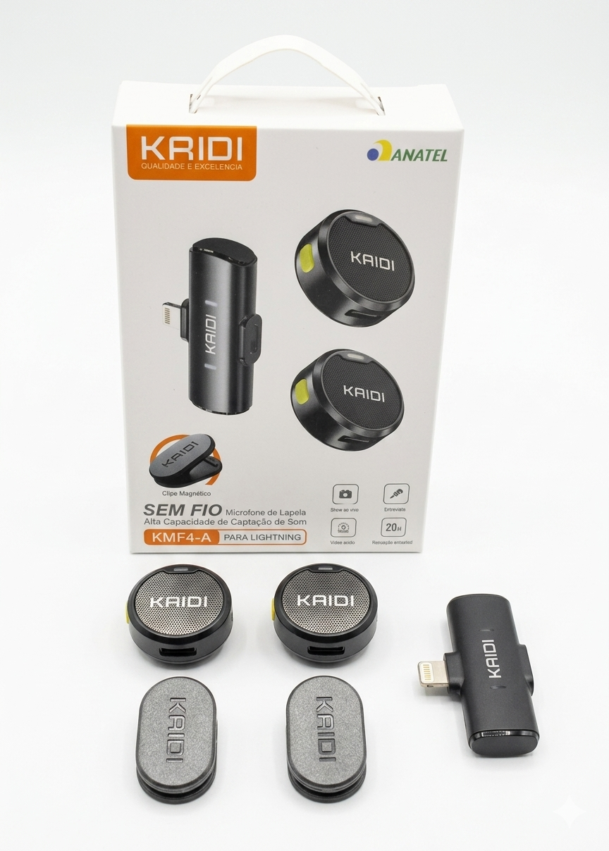 Microfone de Lapela Kaidi KMF4-A