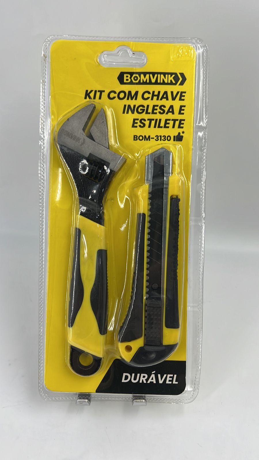 Kit chave inglesa e estilete BOM-3130