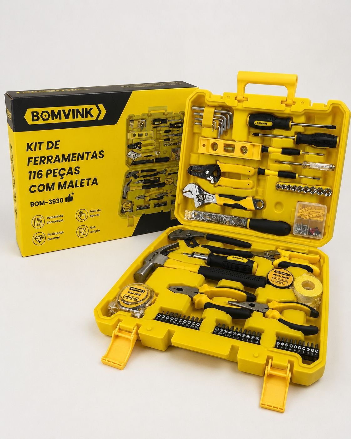 Kit de ferramentas 116 Peças BOM-3930