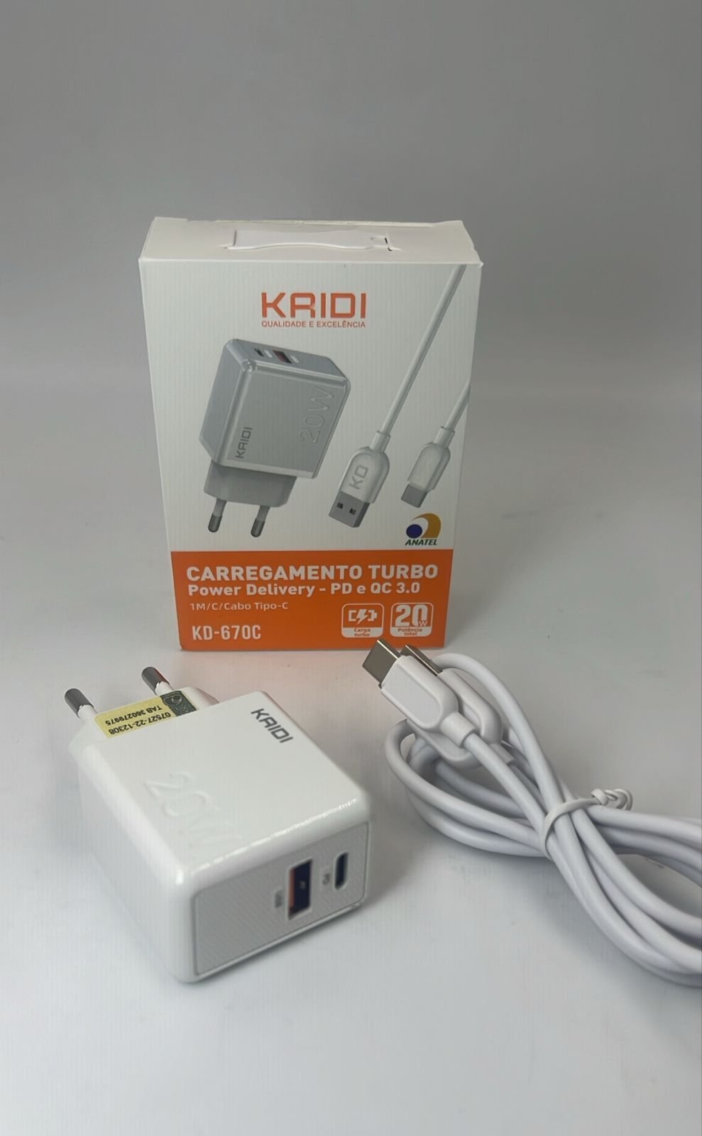 Carregador Kaidi KD-670C 20W