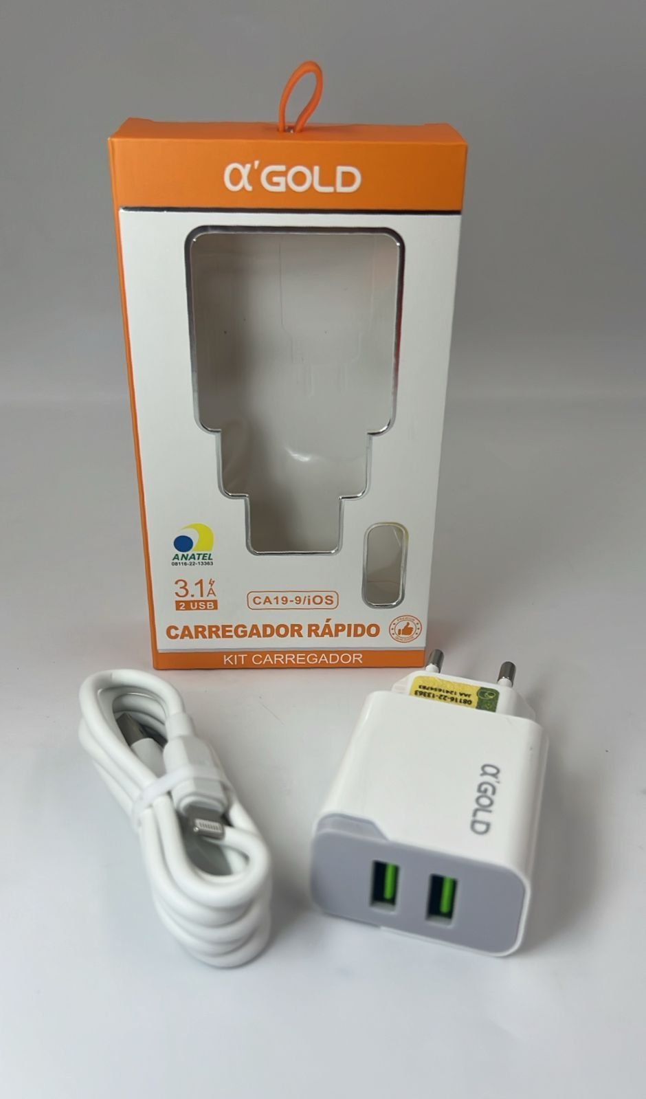 Carregador A'Gold CA19-9 iPhone 3.1