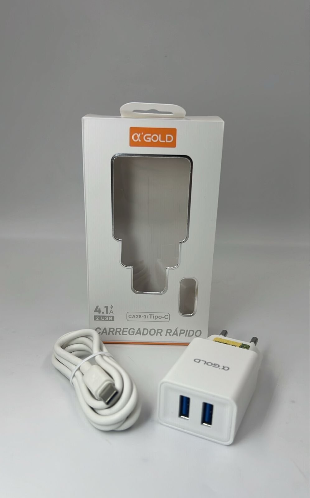 Carregador A'Gold tipoC CA28-3 4.1