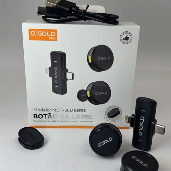 Microfone de Lapela A'Gold MCF-38D