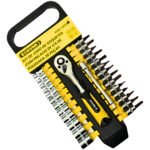 Kit 28 Peças Jogo De Soquetes 4-14mm Catraca 1/4 Bits S2 Crv Cor 3209