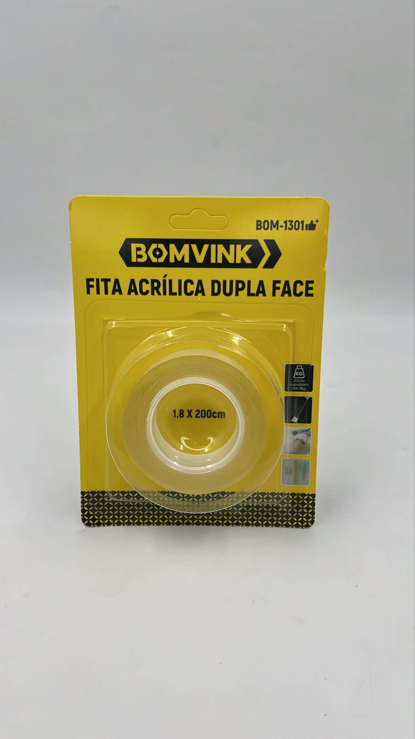 Fita acrílica dupla face BOM-1301