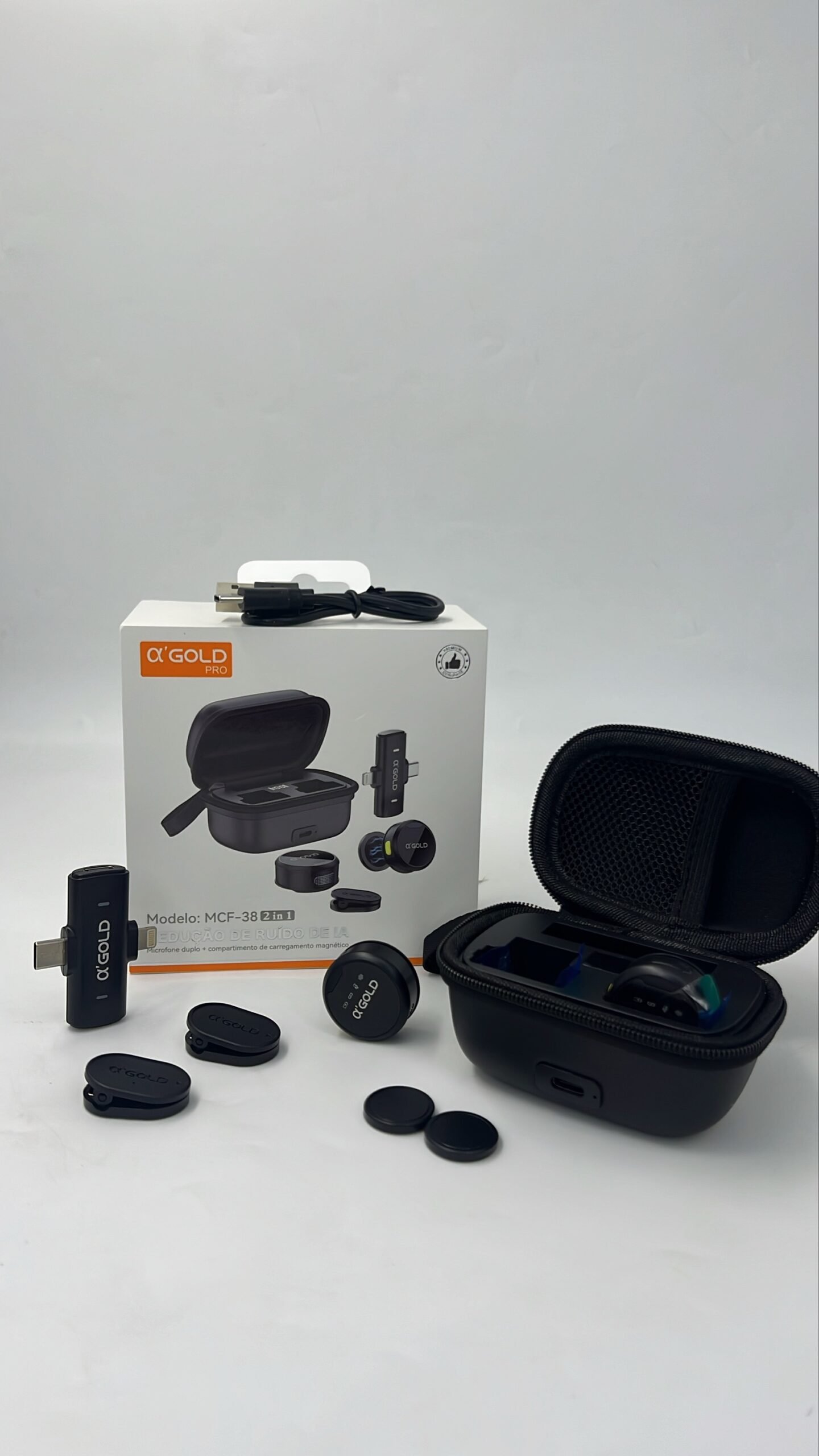 Microfone de lapela A’gold MCF-38