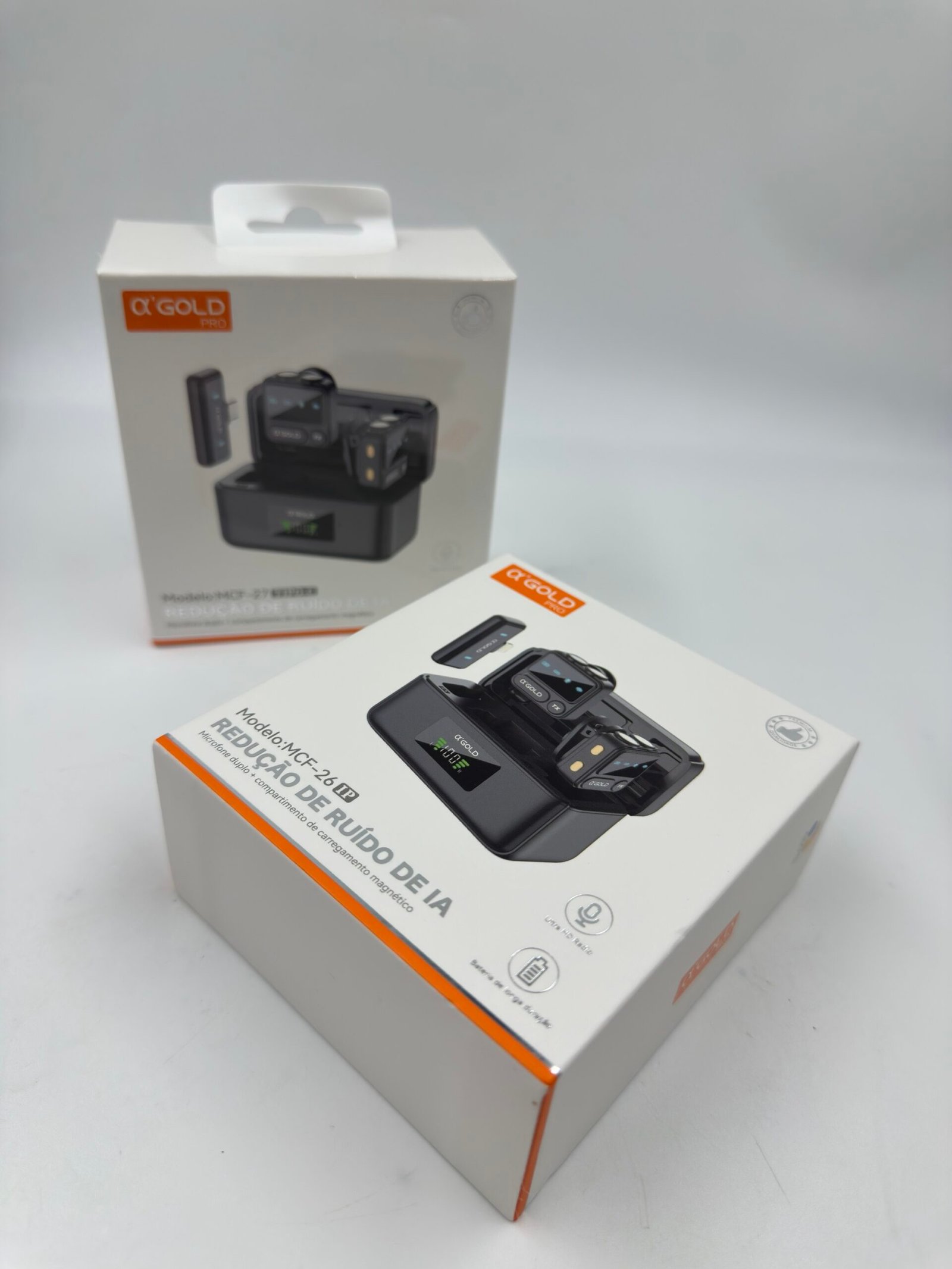 Microfone Lapela Sem Fio A'Gold 2 Em 1 Anti Ruído Para Celular e Computador iPhone 11 12 12pro 12promax 13 13pro 14 14pro 14pro max