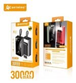 Powerbank Peining 30000mAh Preto Carga Rápida Lanterna 4 Saídas USB - Imagem 3