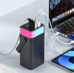 Power Bank Peining Lâmpadas Led Rgb 40000 Mah Carga Turbo - Imagem 3